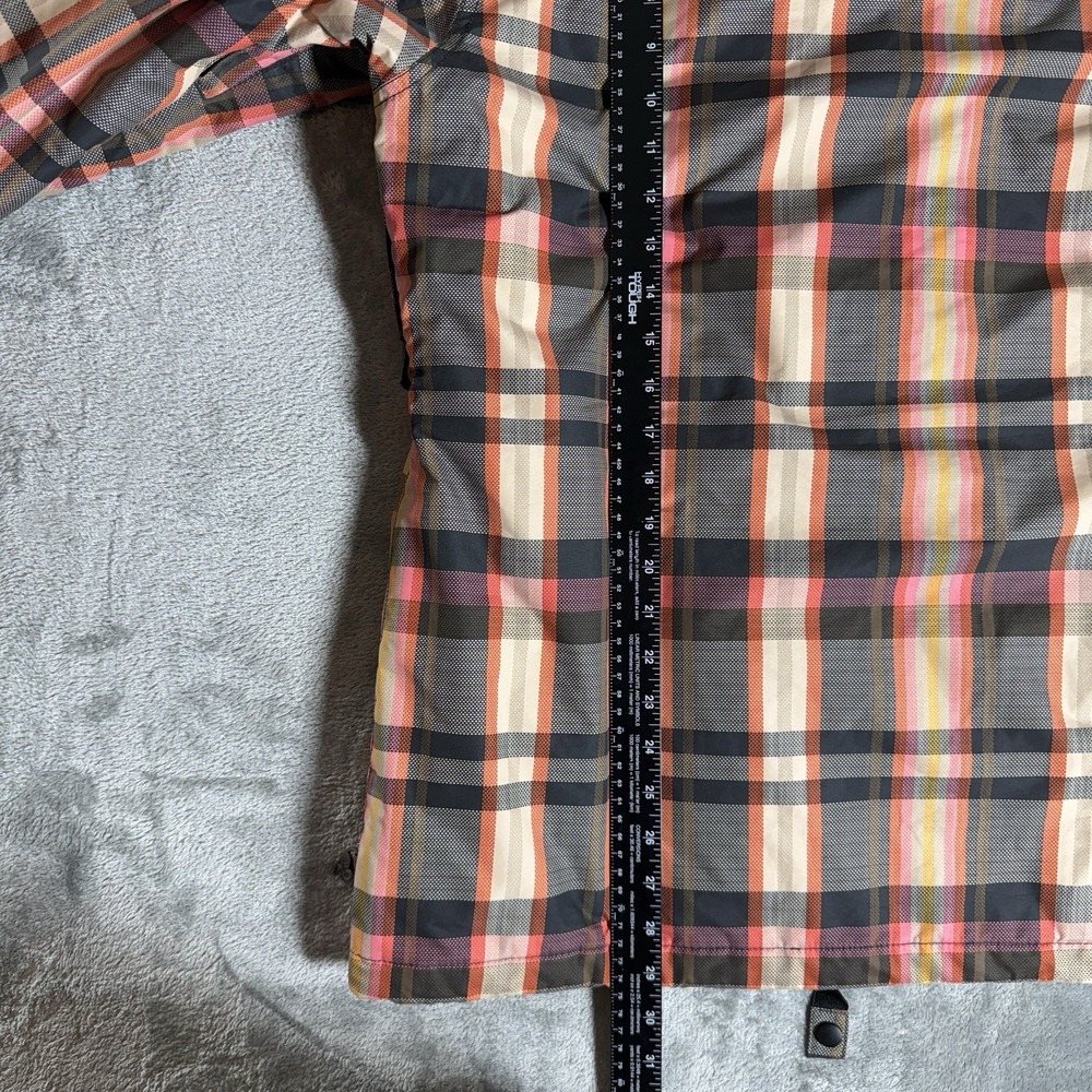 Roxy Women's Coat 5k Size Large Snowboarding White Pink Plaid - Picture 12 of 12